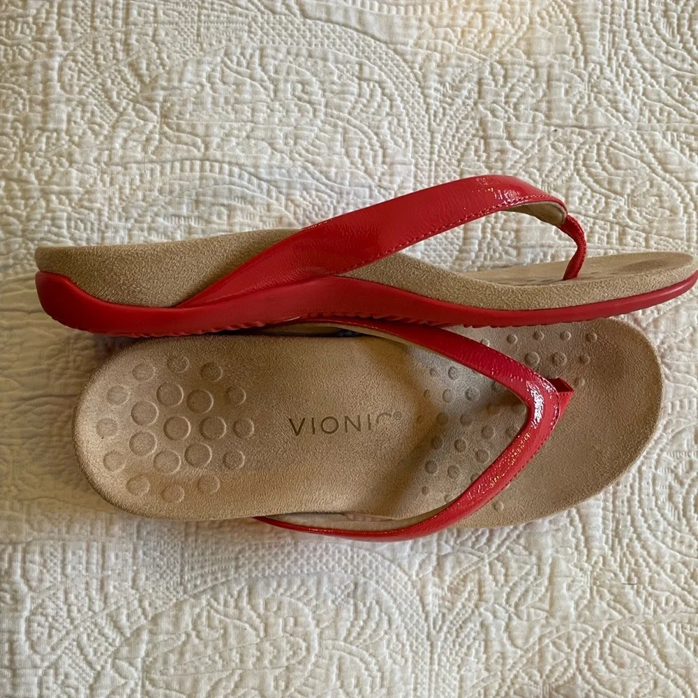 Vionic Red Sandals - Picture 1 of 7